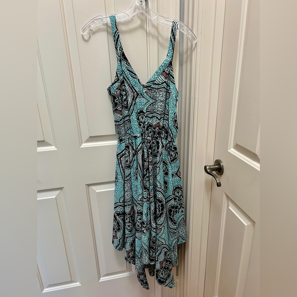 Women's Blue Patterned Dress, Size 6